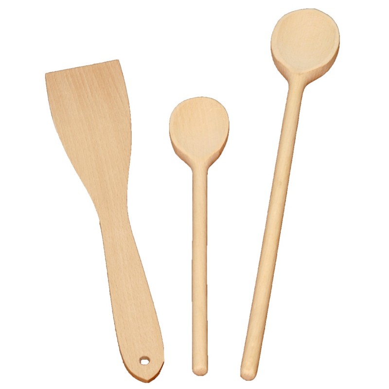 3/1 set of cooking spoons with spatula