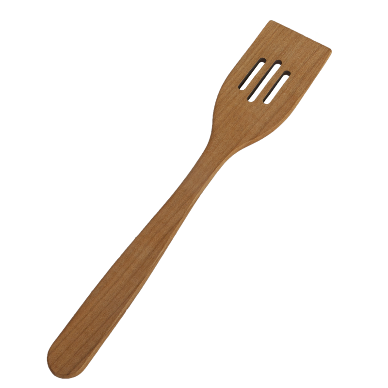 Cherry wood slotted spatula